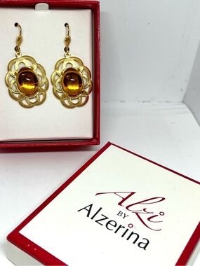 Alzi by Alzerina  Topaz Drop Earrings